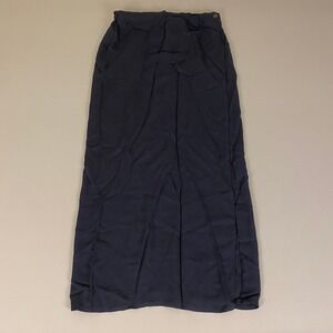 Jesse Kamm Maxi Skirt M/L Navy Blue Rayon High Waist Minimalist‎ Casual Style
